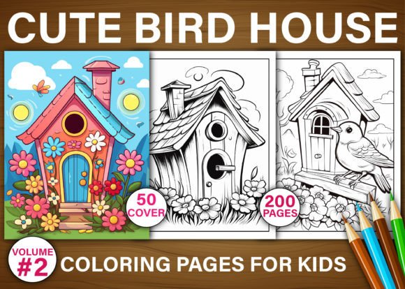 200+ Bird House Coloring Pages for Kids: A Creative Asset for Designers & Educators