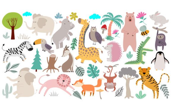 Bringing Woodland Whimsy to Your Designs with a Cute Forest Animals Set