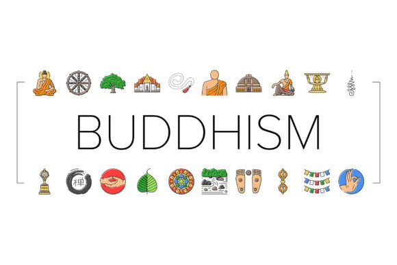 Buddhism Buddha Lotus Meditation Icons: A Serene Visual Toolkit