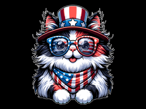 Celebrate Independence with a Purrfectly Patriotic Cat Vector Design