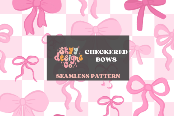 Checkered Girly Bows: A Seamless Pattern for Modern Branding