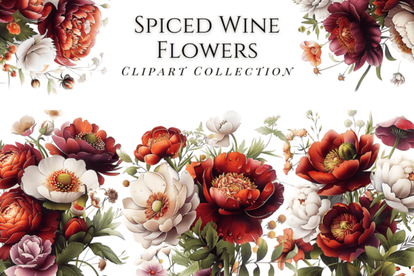 Elevate Your Designs with Spiced Wine Flower Clipart