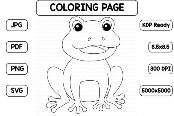 Frog Coloring Page Isolated for Kids: A Versatile Creative Asset