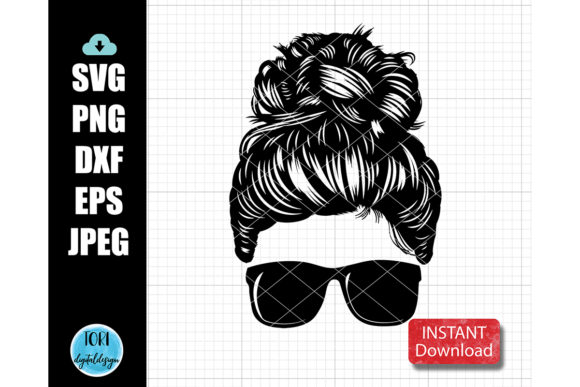 Girl Messy Bun Hair for Cricut: A Creative Cutting File