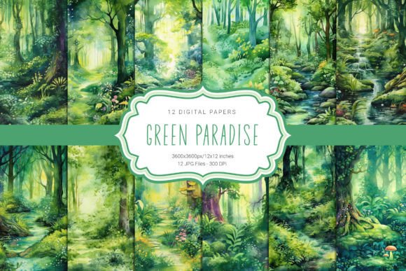 Green Paradise: A Digital Collection for Vibrant Design