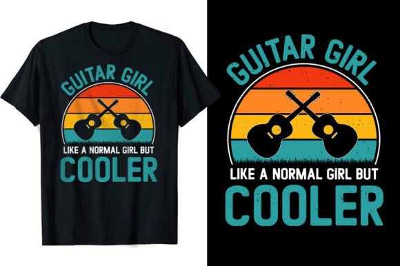 Guitar Girl Retro Vintage T-shirt Design: A Deep Dive
