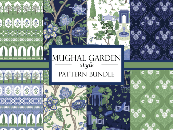 Mughal Patterns Green and Blue Boho Chic: A Designer's Escape