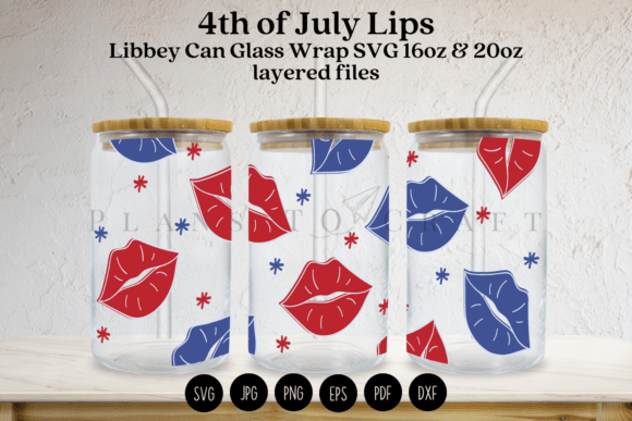 Patriotic Party Style: Libbey Can Glass Wrap Designs