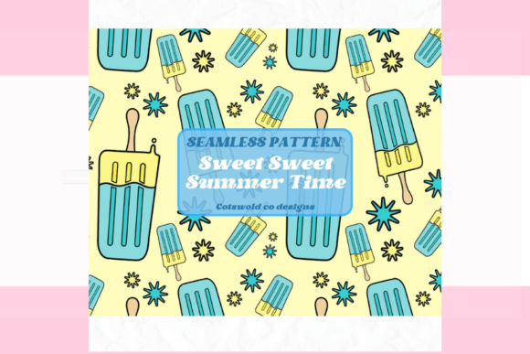 Retro Summer Seamless Pattern: Repeating Design for Creative Projects